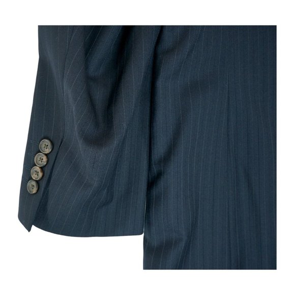Ralph Lauren for Dillard's Mens Blazer Size 44R Black‎ Pinstriped 100% Wool - Picture 4 of 6